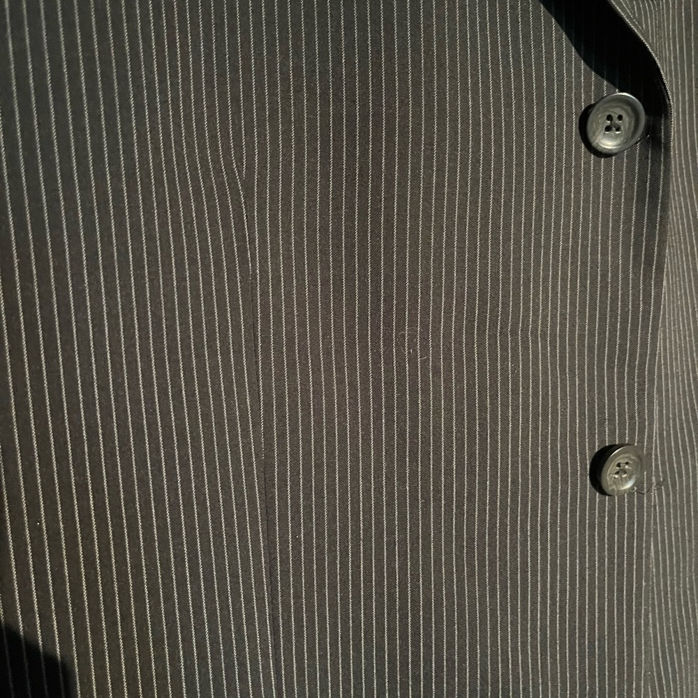Oscar De La‎ Renta  Blazer Sports Coat Men striped office  Black 42R - Picture 2 of 7